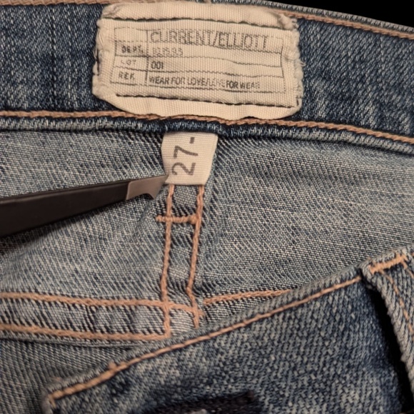 Current / Elliott Distressed Paint Splatter 80's Skinny - Picture 3 of 4